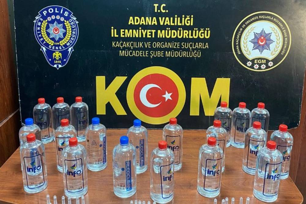 Adana'da 660 litre kaçak içkiye el kondu