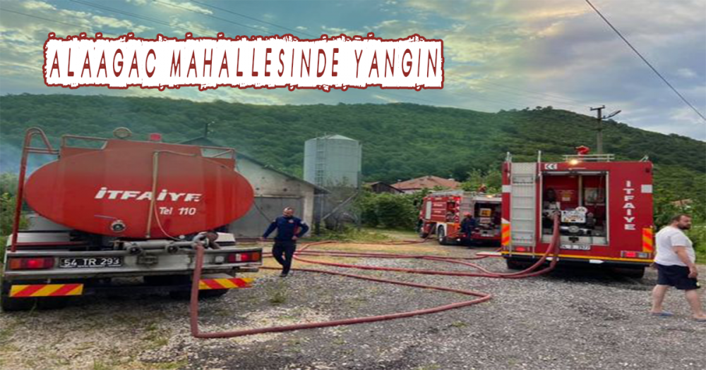 Alaağa&ccedil; Mahallesinde &Ccedil;iftlik Yangını