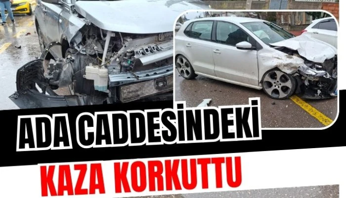 Ada Caddesi'nde Maddi Hasarlı Trafik Kazası