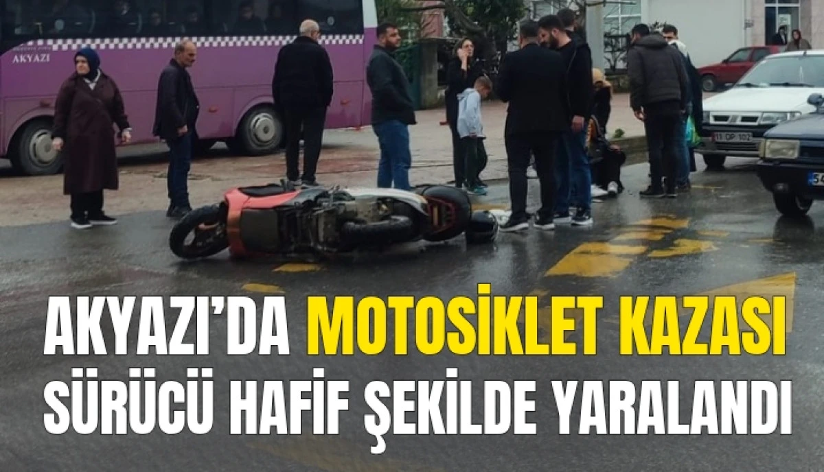 Ada caddesinde Motosiklet kazası 1 yaralı