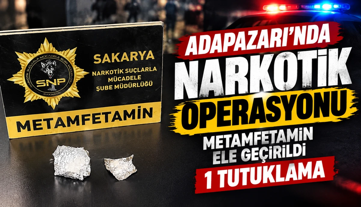 Adapazarı'nda Narkotik Operasyonu: Metamfetamin Ele Ge&ccedil;irildi, 1 Tutuklama