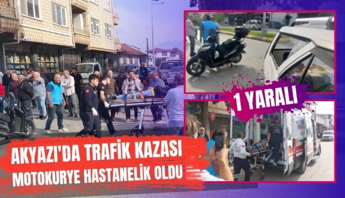 Adda Caddesinde U Dönüşü Motokuryeyi Hastanelik Etti