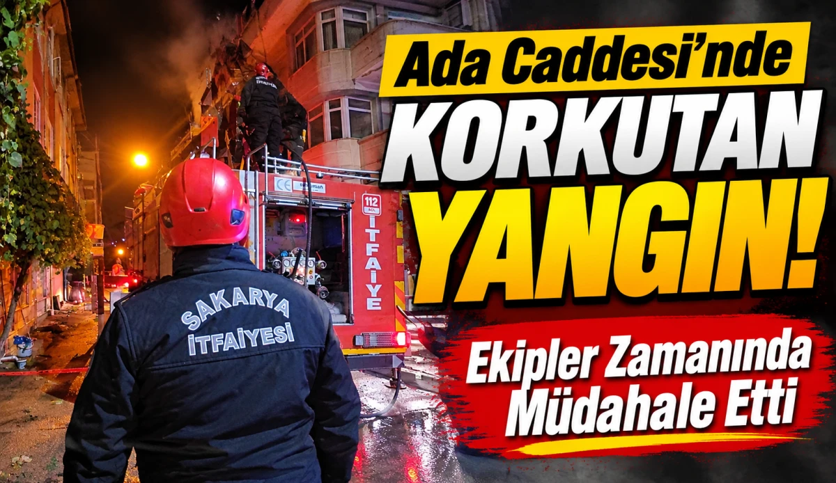 Akyazı Ada Caddesi&rsquo;nde Hareketli Dakikalar: İş Yerinin Bacası Alev Aldı!