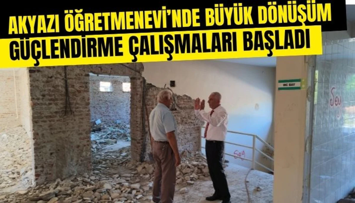 Akyazı &Ouml;ğretmenevi&rsquo;nde 5 Aylık Maraton Hasan Can &Ccedil;alışmaları Yerinde İnceledi
