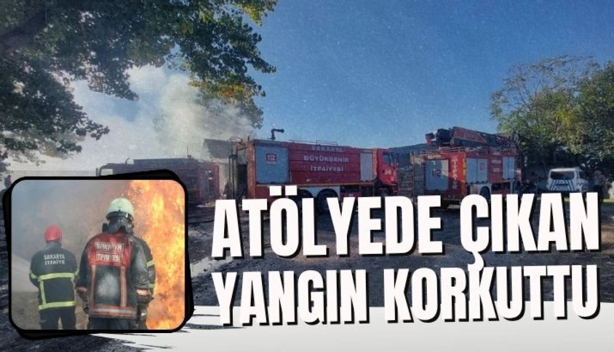 Akyazı'da Ahşap Atölyesi Yandı! Büyük Maddi Hasar Var