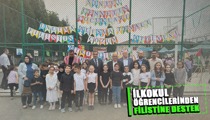 Akyazı'da  İlkokul Öğrencilerinden Filistin'e Destek!
