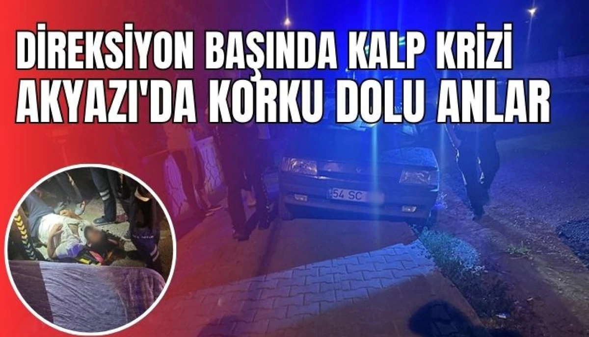Akyazı'da Kontrolden Çıkan Otomobil Kaldırıma Çıktı: Sürücü Hastaneye Kaldırıldı