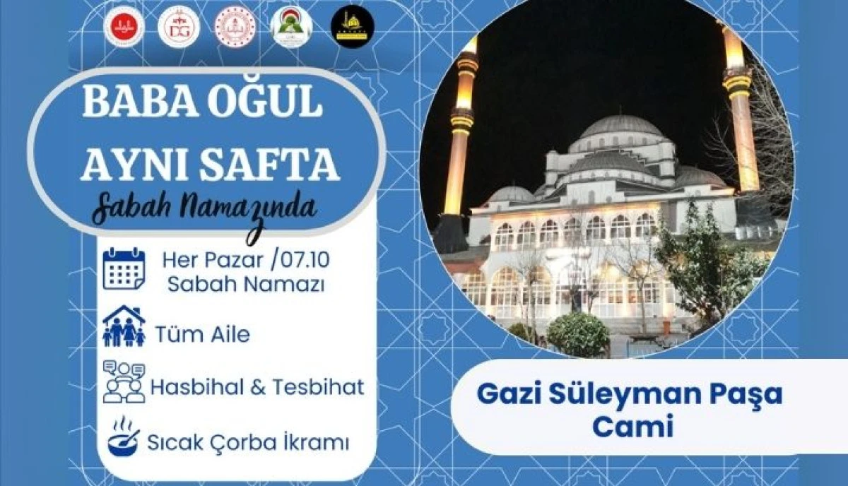Akyazı&rsquo;da Pazar Sabahları Bir Başka G&uuml;zel: Gazi S&uuml;leyman Paşa Camii&rsquo;nde Nesiller Buluşuyor