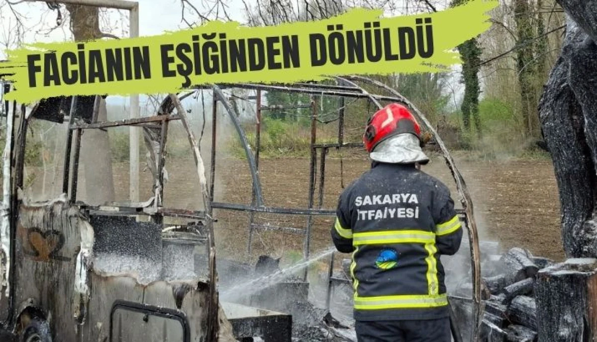 Alevlere Teslim Olan Karavan K&uuml;l Oldu: T&uuml;p Patlamayınca Facia Ucuz Atlatıldı