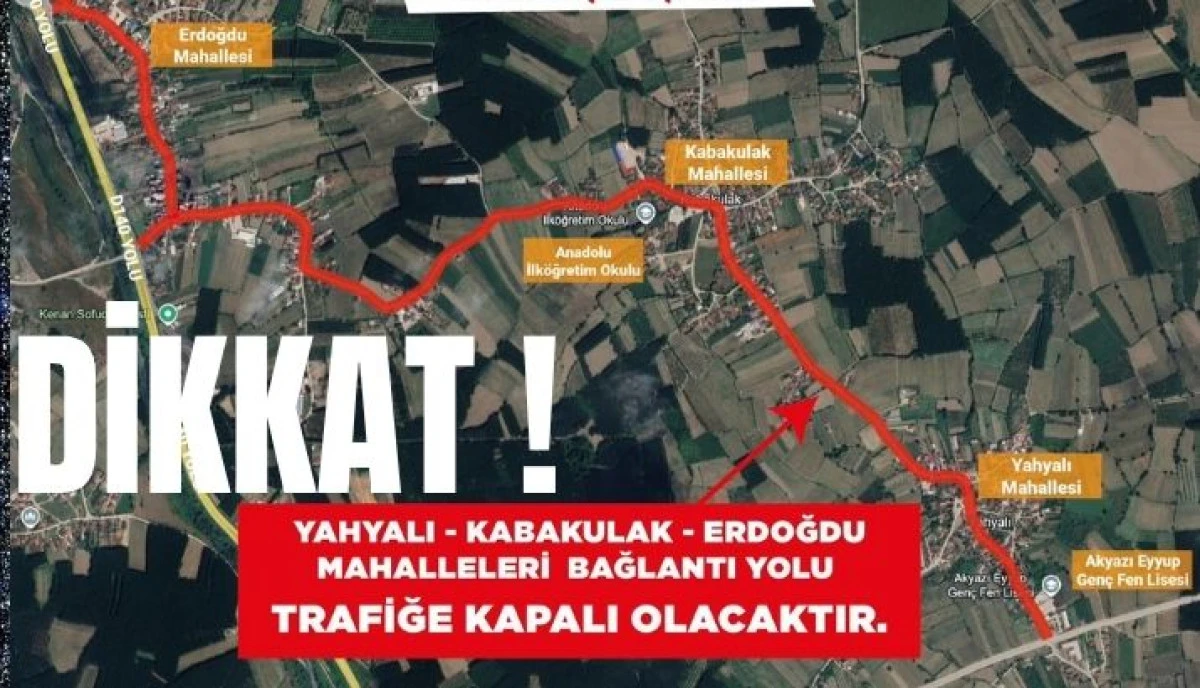 Asfalt Çalışması Başladı: Yahyalı-Erdoğdu Yolu Kapandı