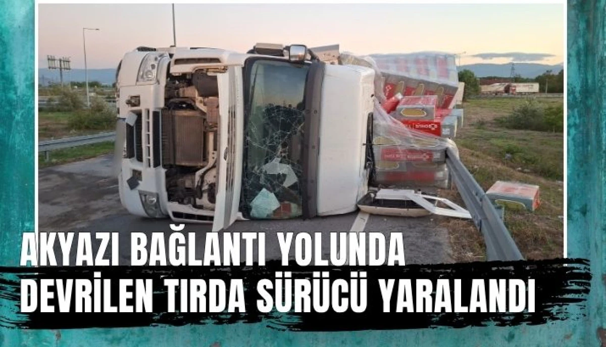 Balballı Mevkiinde Korkutan Anlar Tır S&uuml;r&uuml;c&uuml;s&uuml; Tavan Penceresinden Kendi İmk&acirc;nlarıyla &Ccedil;ıktı