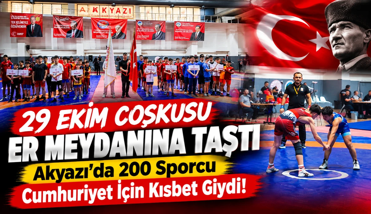 Er Meydanında Madalya Fırtınası: Akyazı'daki G&uuml;reş Turnuvasında Şampiyonlar Belli Oldu!