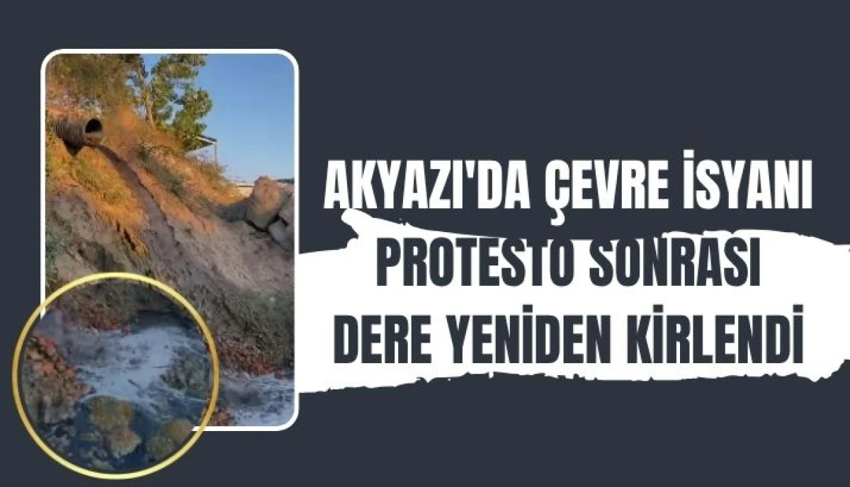 Fabrika Atıkları Nedeniyle Kirli Akan Dere Protesto Edildi