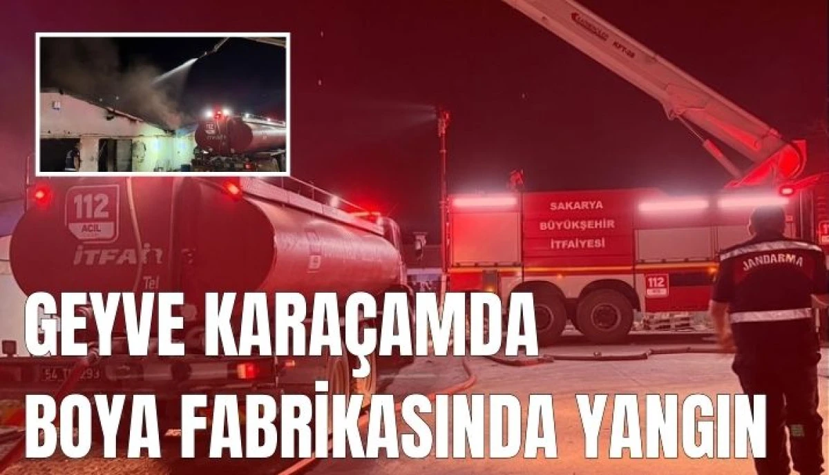 Geyve'de Boya Fabrikasında Yangın: Ekipler Seferber Oldu