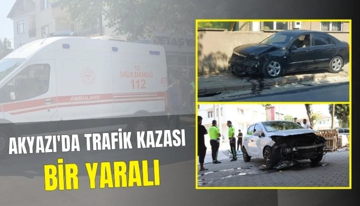 İki Otomobil Çarpıştı, Kaldırıma Savruldu Kazada Bir Kişi Yaralandı