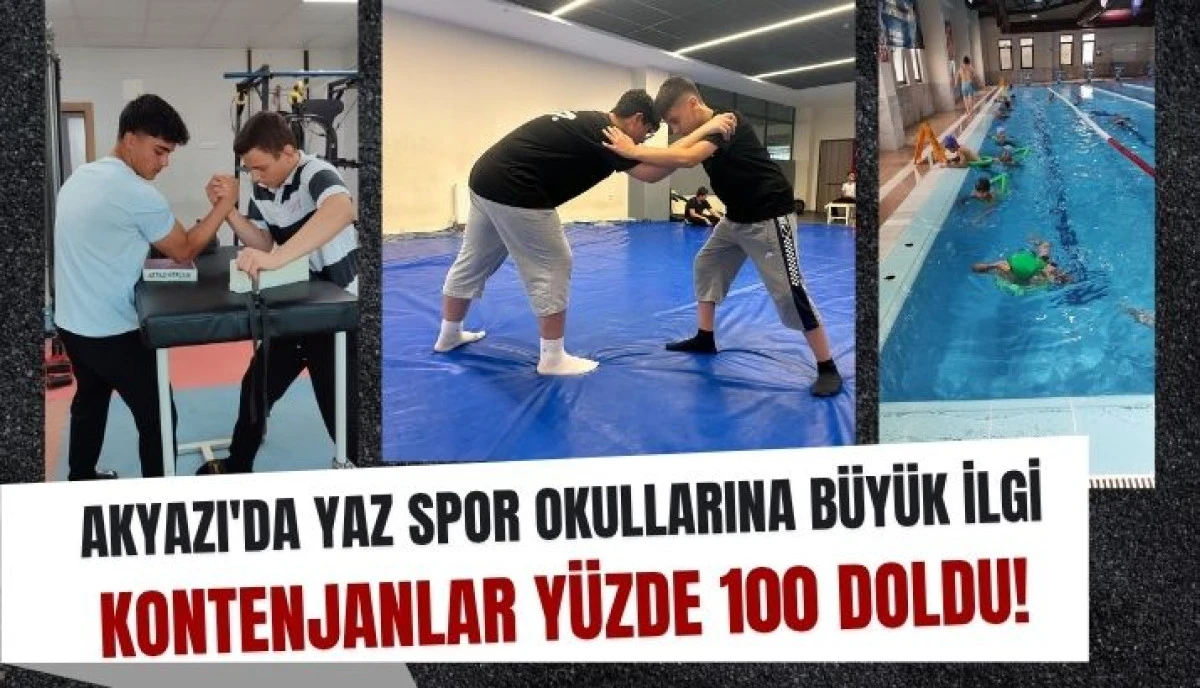 Akyazı'nın &Ccedil;ocukları Yazı Sporla Ge&ccedil;iriyor 9 Branşta Eğitim Başladı