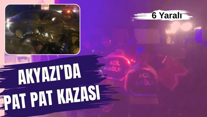 Patpat ve Otomobil Çarpıştı: 6 Yaralı