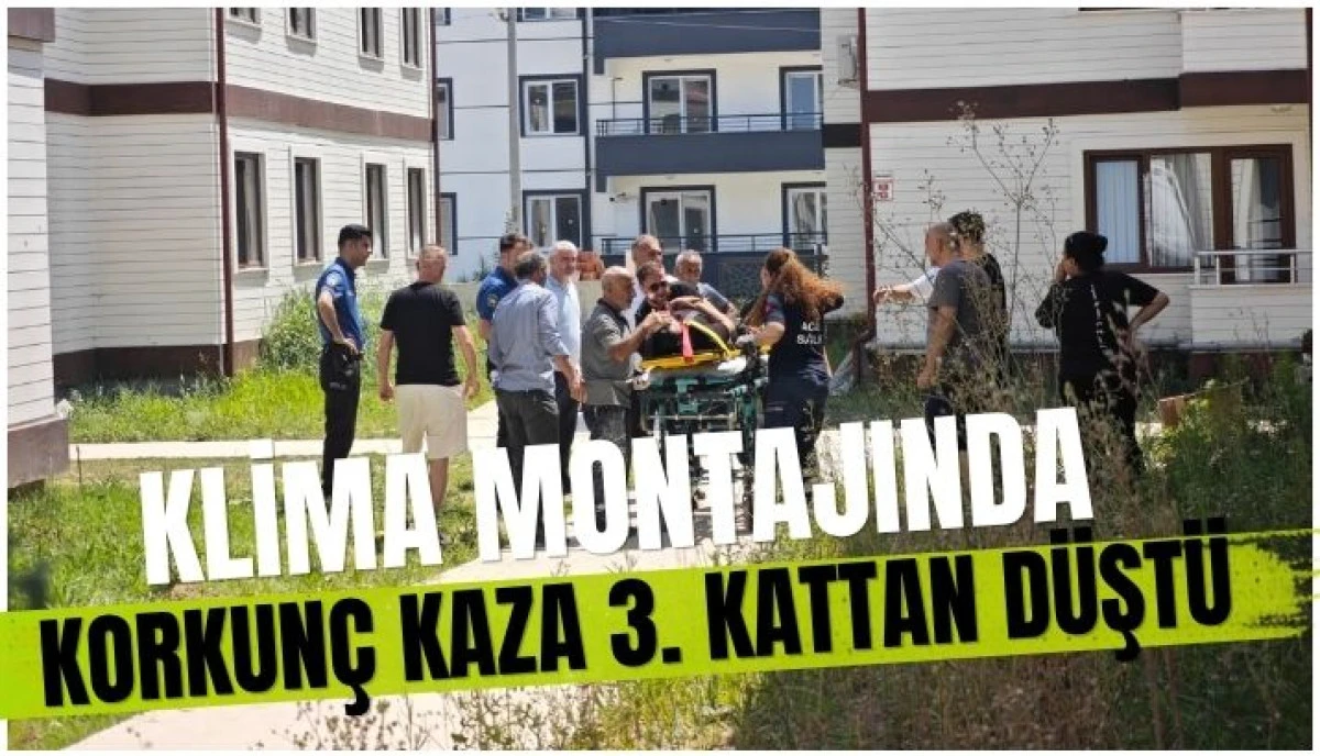 Sakarya&rsquo;da Klima Montajı Sırasında Korkun&ccedil; Kaza: 17 Yaşındaki İş&ccedil;i Ağır Yaralandı