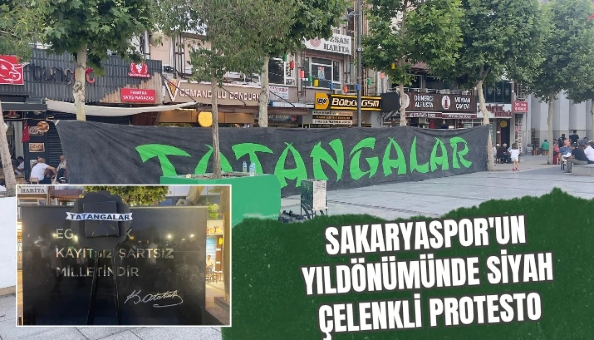 Sakaryaspor&rsquo;un Kuruluş Yıld&ouml;n&uuml;m&uuml;nde Siyah &Ccedil;elenkli Protesto